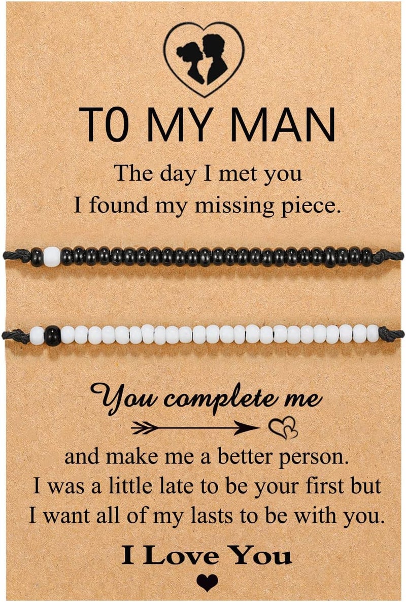 UNGENT THEM Pinky Promise Matching Bracelet for Couples Soulmate Man Distance Relationship Gifts for Women Men Him Her… - Image 1